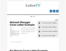 Tablet Screenshot of lettercv.com
